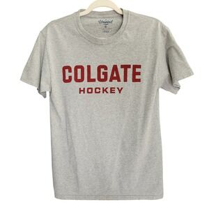 Unwind Colgate Hockey Athletic T-Shirt Mens Grey College Graphic Tee Small